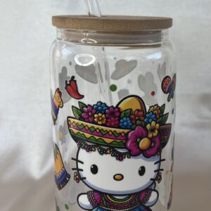 Clear glass can