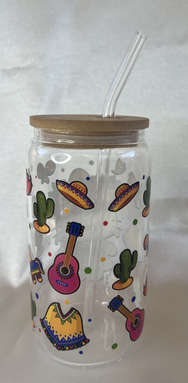 Clear glass can - Image 2