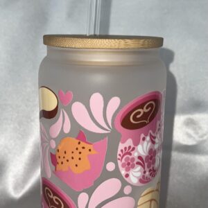 COFFE AND MEXICAN BREAD, FROSTED GLASS CAN.