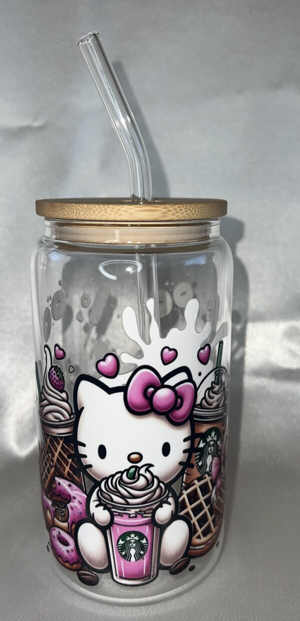 Hk with waffle,clear glass can. - Image 2