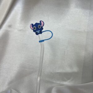 BLUE ALIEN STRAW COVER.