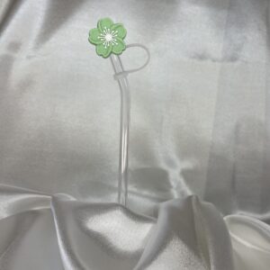 GREEN FLOWER STRAW COVER.