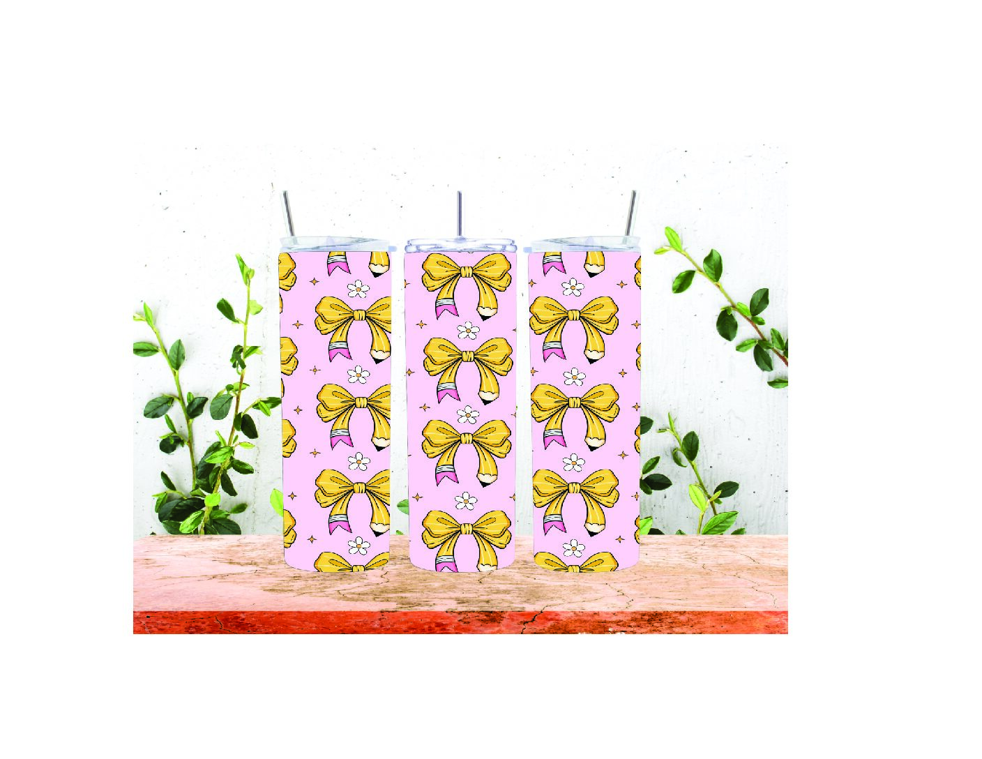 PENCIL BOW SKINNY TUMBLER